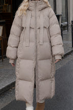 Trendy Long Hooded Puffer Jacket