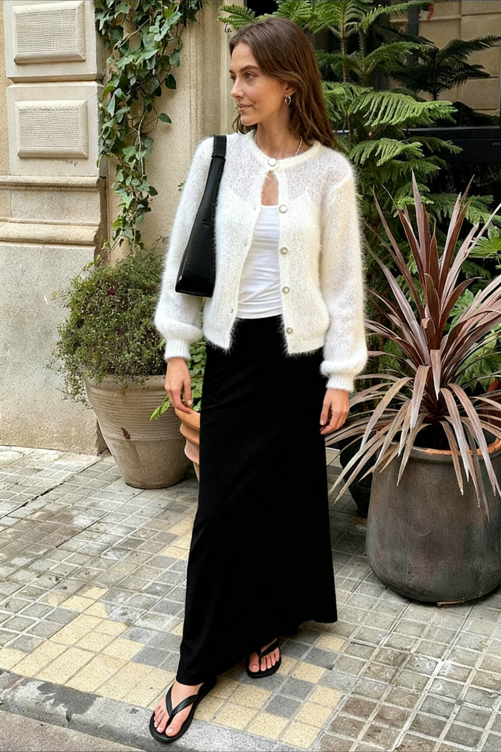 Lightweight Long Sleeve Solid Knit Cardigan Secondary image