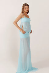 Sultry Sheer Insert Slip Dress