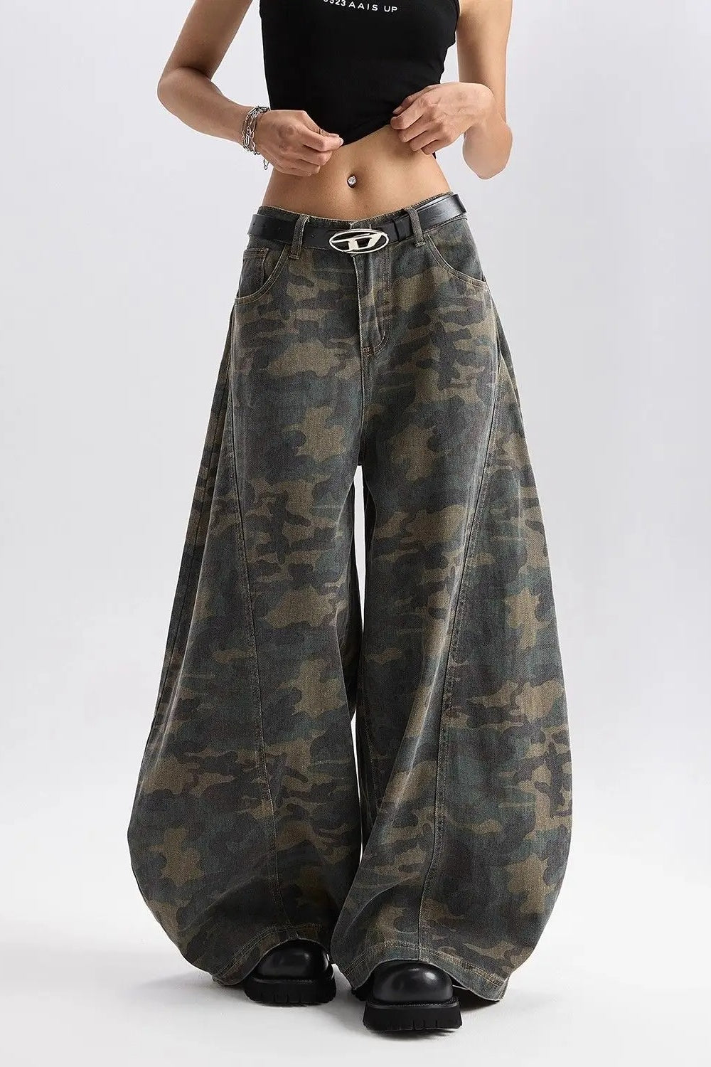 Retro Harajuku Camo Jeans Main image