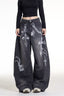 Gothic Chain Graphic Oversized Y2K Jeans