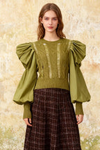 Textured Slim Fit Knit Top