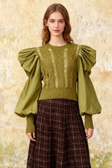 Textured Slim Fit Knit Top