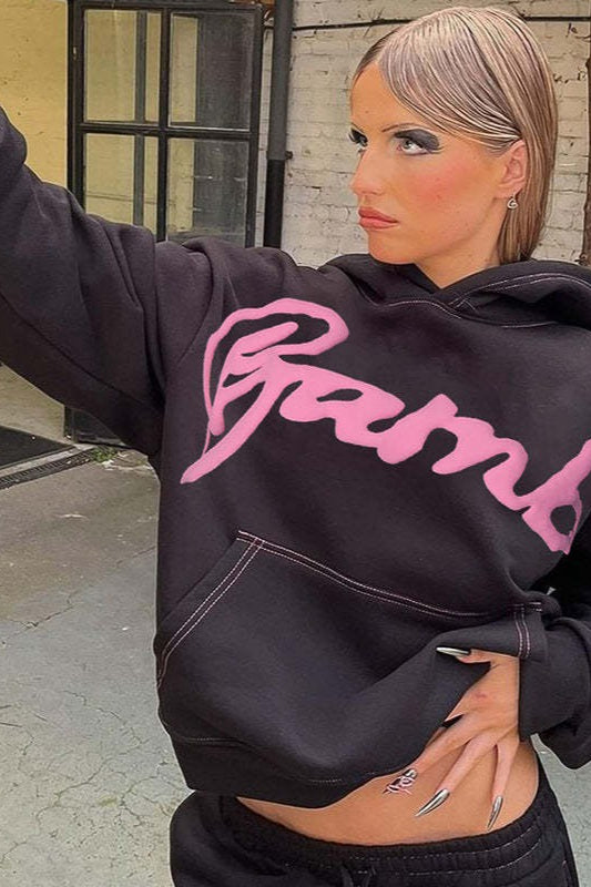 Trendy Letter Print Hoodie Main image