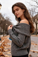 Chic Off Shoulder Slim Knit Top