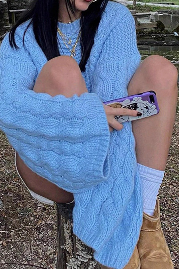 Chunky Cable Knit Loose Sweater Secondary image