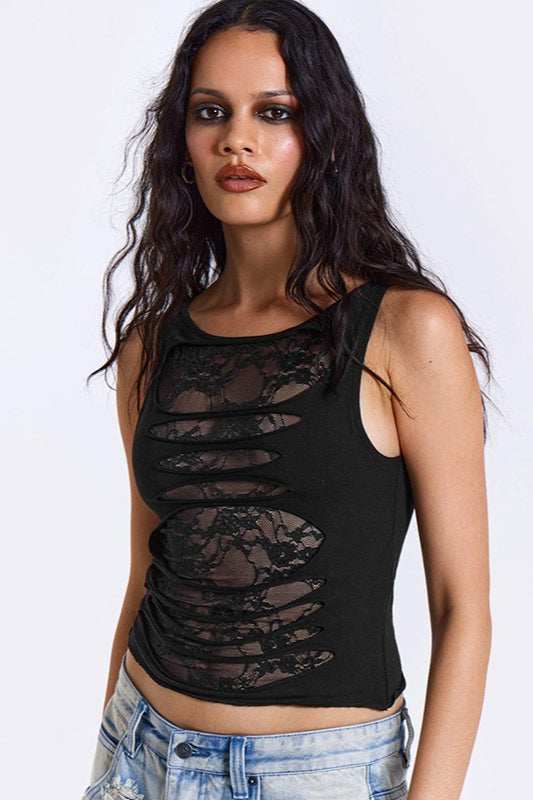 Crew Neck Bodycon Tank Top Secondary image