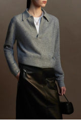 Relaxed Wool Blend Knit Top