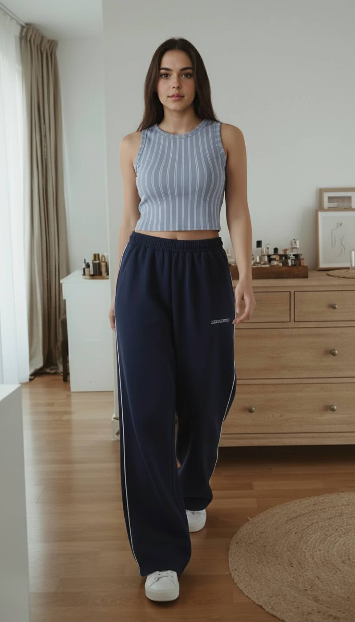 Elastic Waist Loose Fit Casual Pants Secondary image