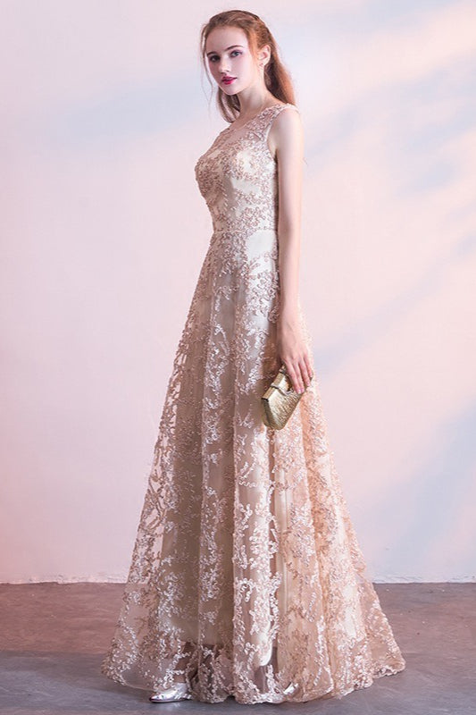Floral Print Long Sleeve Column Gown Prom Dress Main image