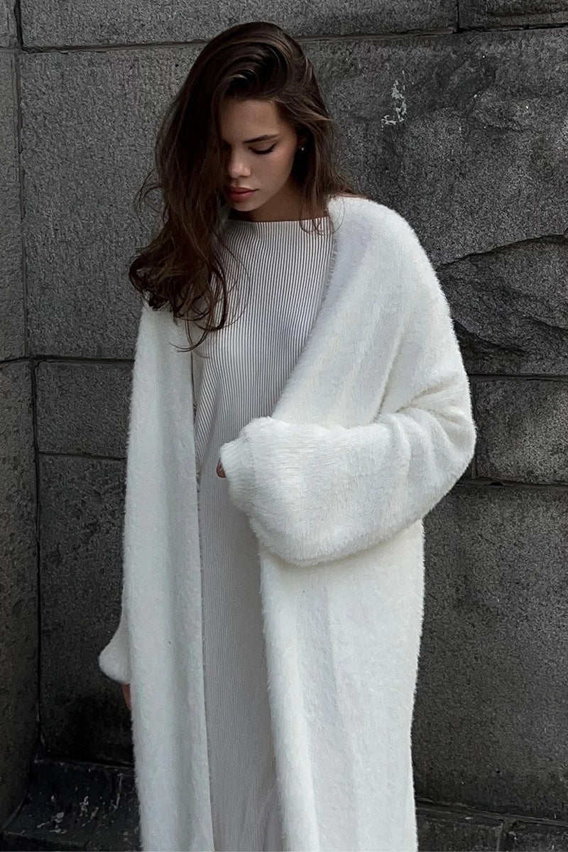 Oversized Faux Fur Duster Cardigan Secondary image