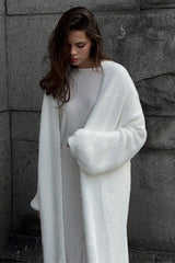 Oversized Faux Fur Duster Cardigan