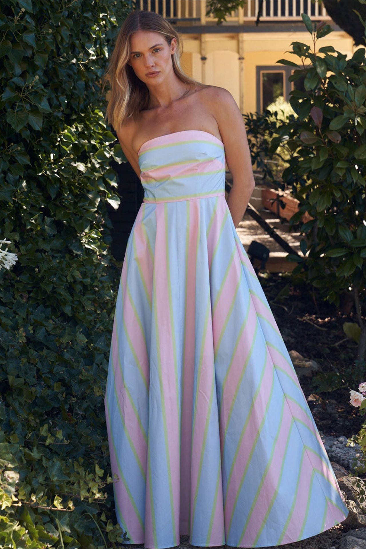 Elegant Striped A Line Vacation Dress