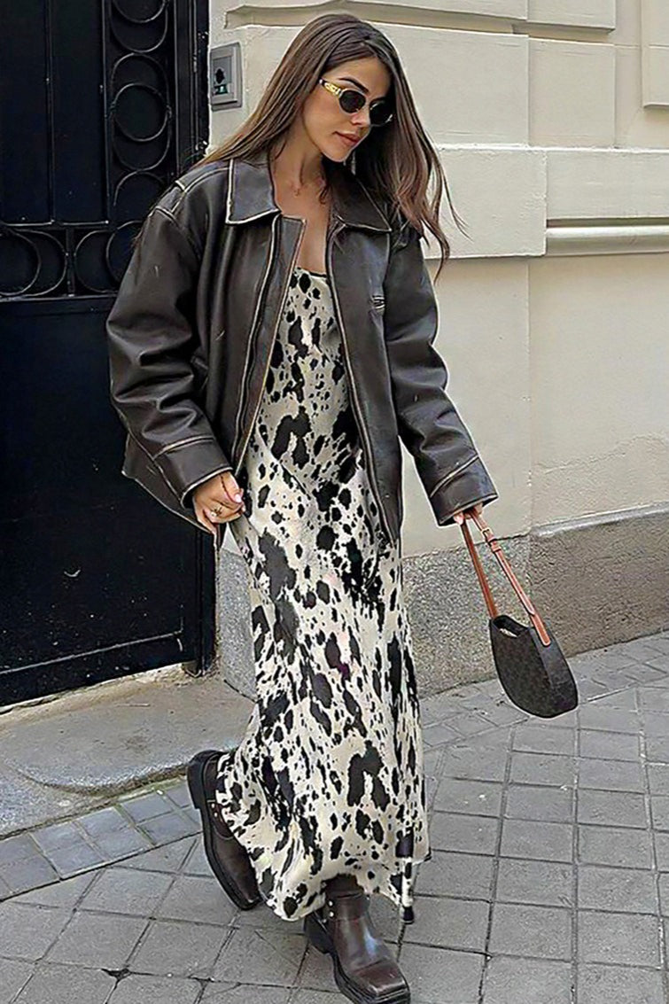 Vintage Floral High-Waist Slip Dress Main image