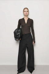 Half Zip Hooded Knit Top