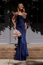 Flirty Satin Backless Party Dress