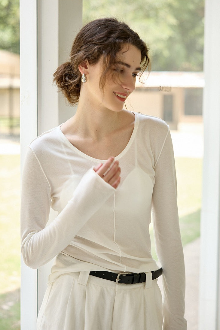 Thermal Blend Slim Knit Top Secondary image
