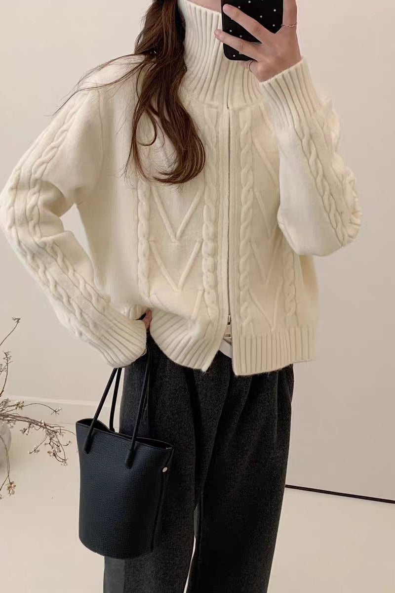 Turtleneck Cable Knit Sweater Main image