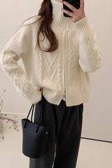 Turtleneck Cable Knit Sweater