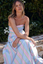 Elegant Striped A Line Vacation Dress