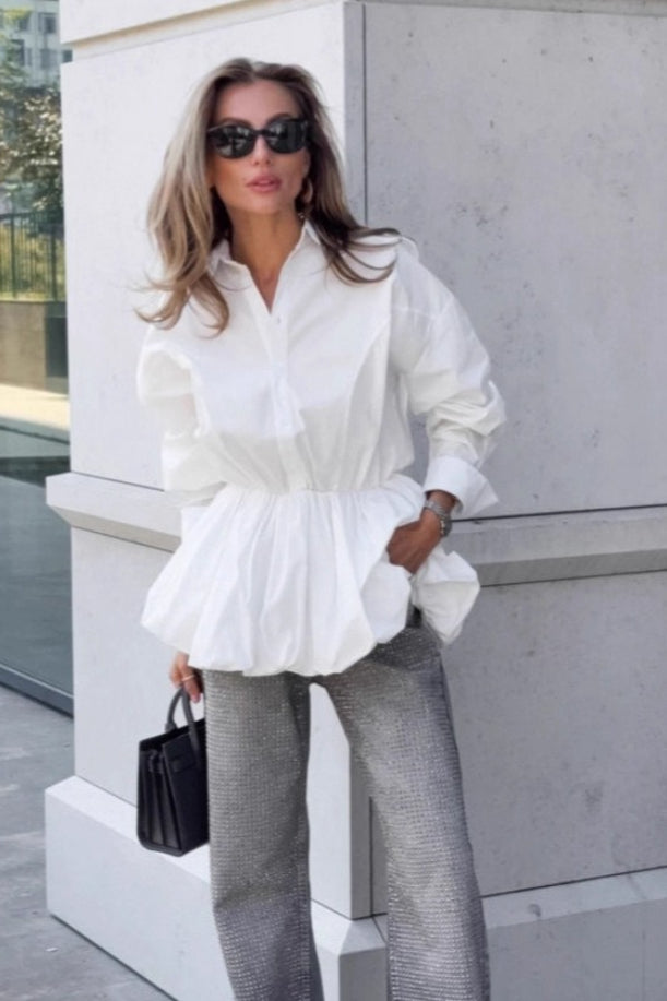 Waist Define Peplum Blouse Secondary image