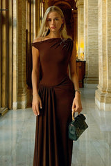 Diagonal Neck Twist Front Birthday Dress