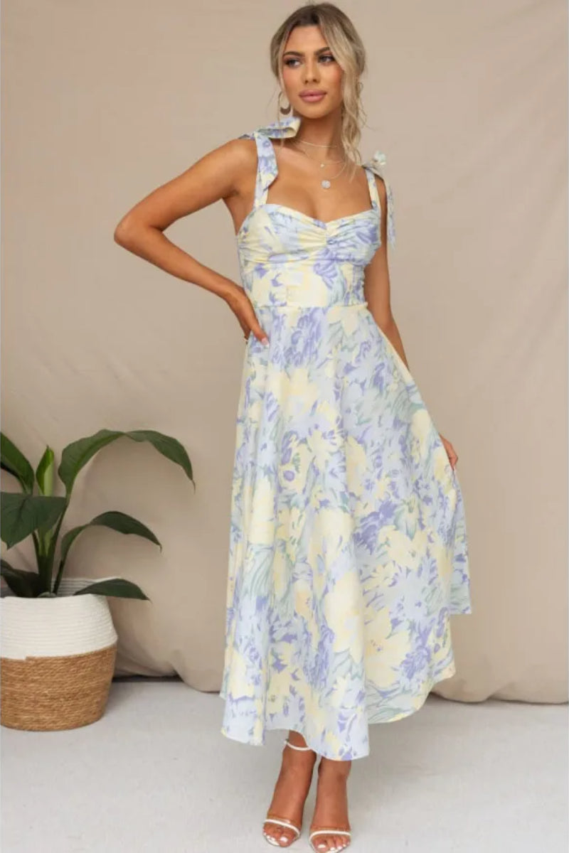 Boho Sleeveless Maxi Floral Dress Secondary image