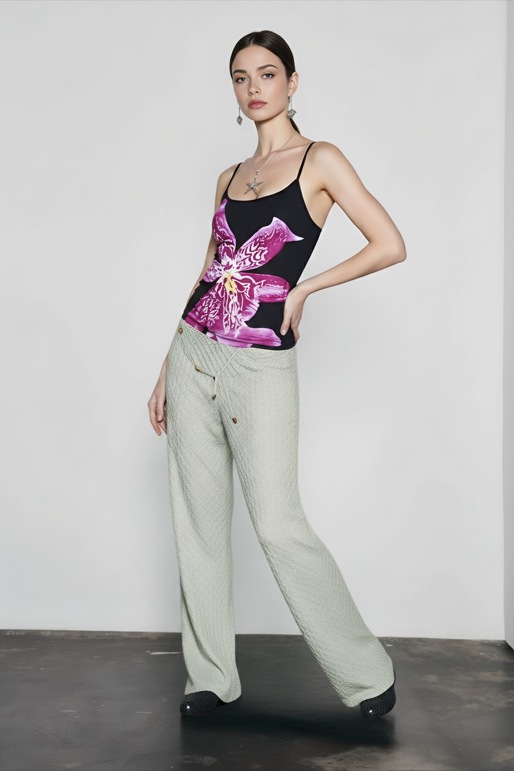 Sexy Backless Print Cami Top Secondary image
