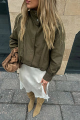 Buckle Belted Bomber Jacket