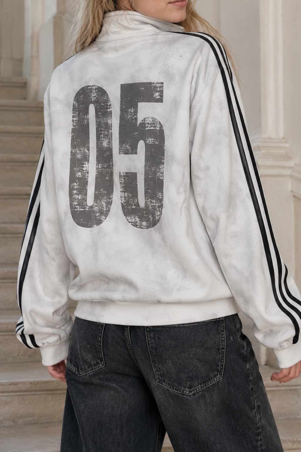 Washed Stripe Graphic Track Jackets