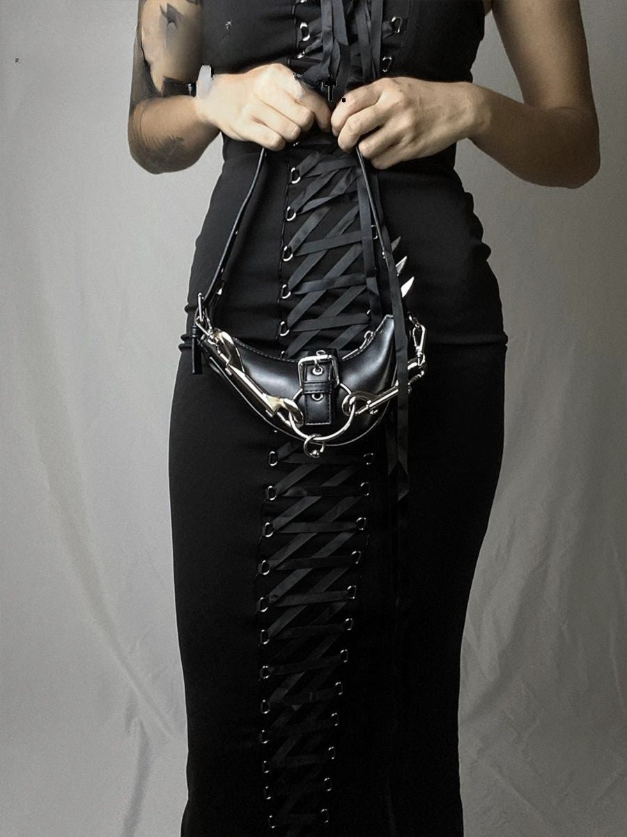 Gothic Lolita Y2K Harajuku Punk Steampunk Japanese Rivet Crossbody Bag Main image