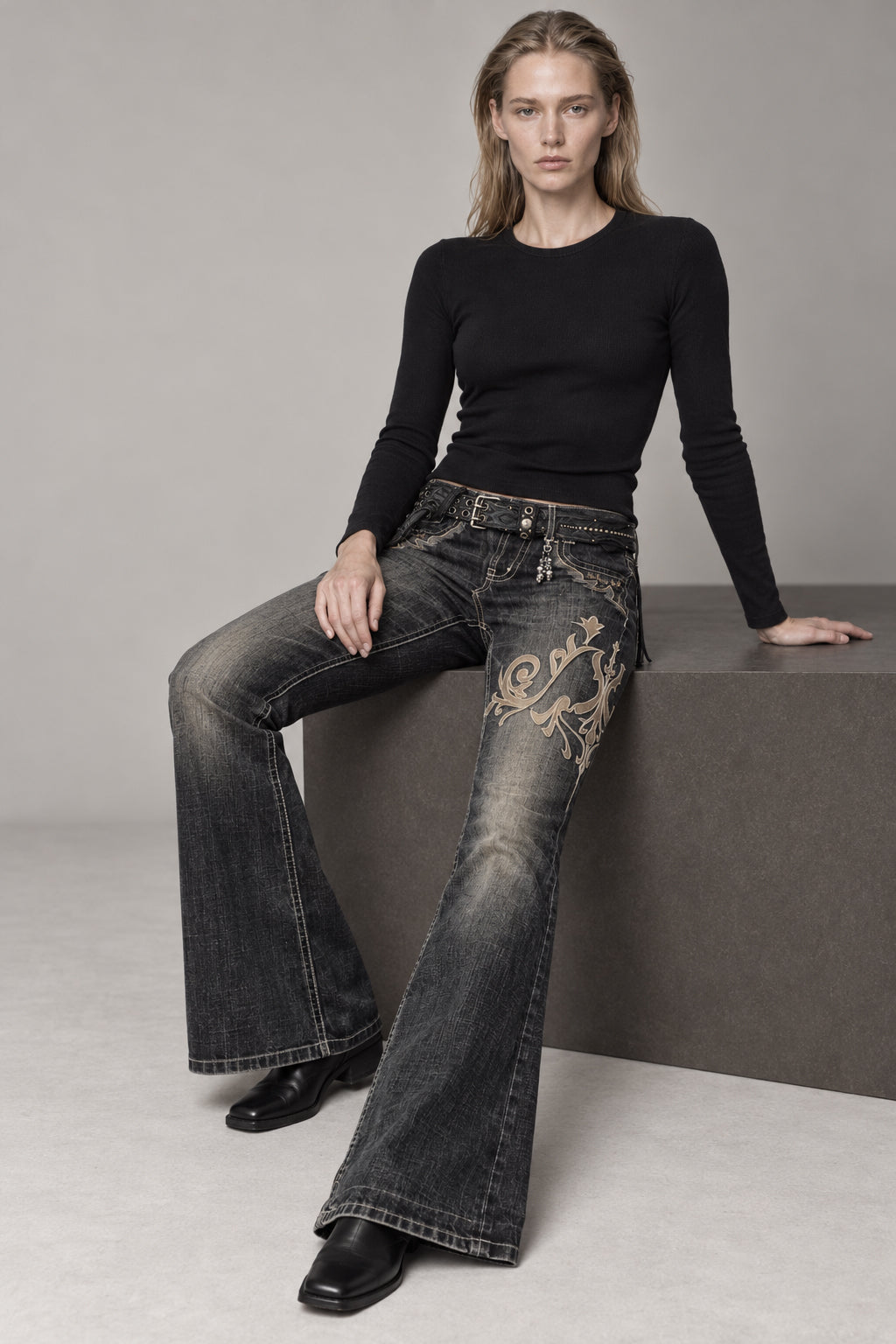 Y2K Style Vintage Denim Pants
