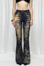 Ornate Graphic Plus Size Washed Flare Jeans
