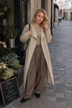 Sophisticated Minimalist Style Long Overcoat