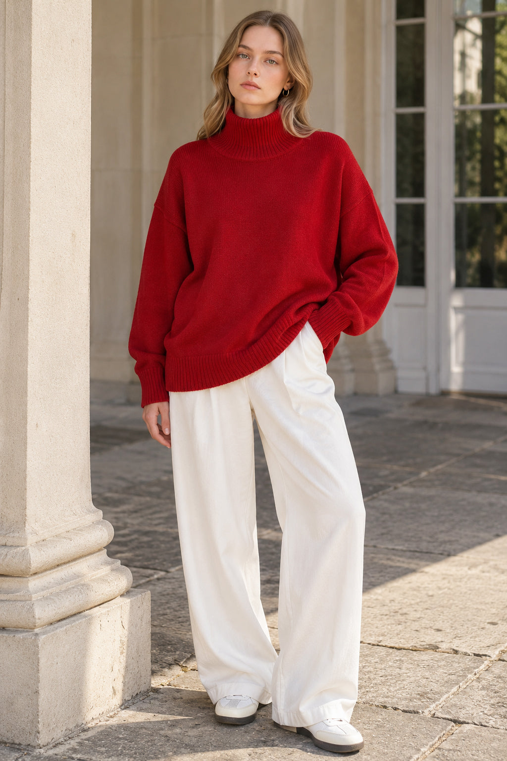 Oversize Vintage Turtleneck Winter Sweater Main image