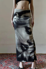 Elegant Portrait Art Bodycon Skirt