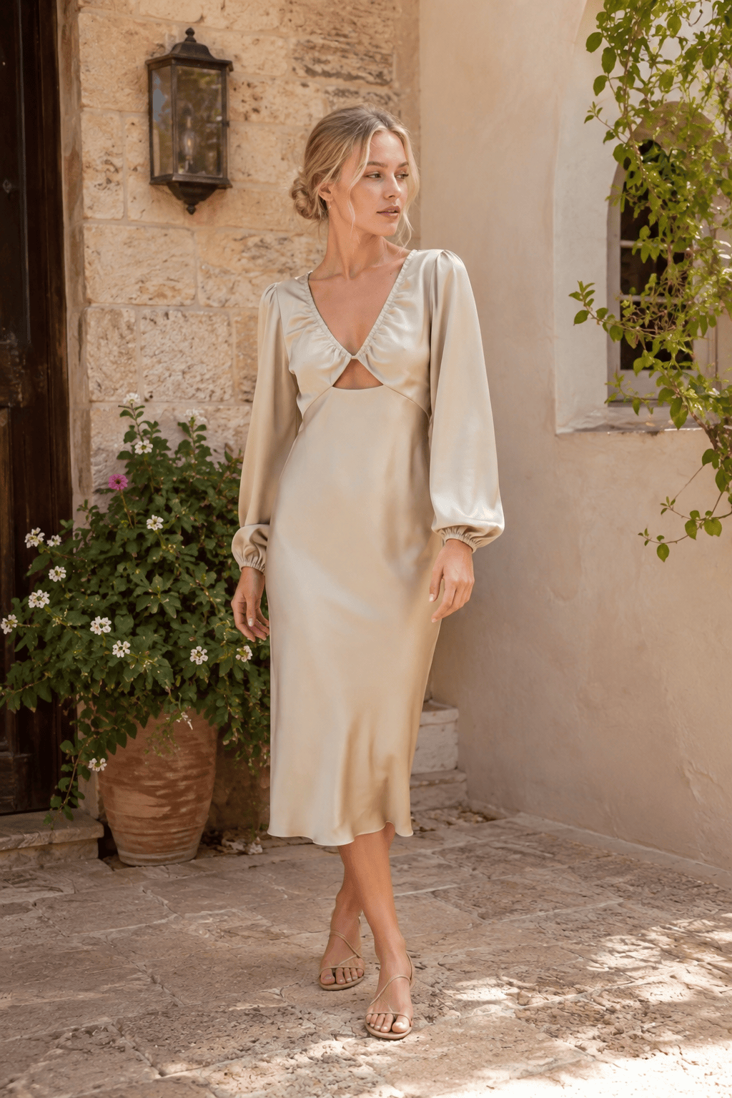 Wren Long Sleeve Charming Twist Maxi Dress Main image