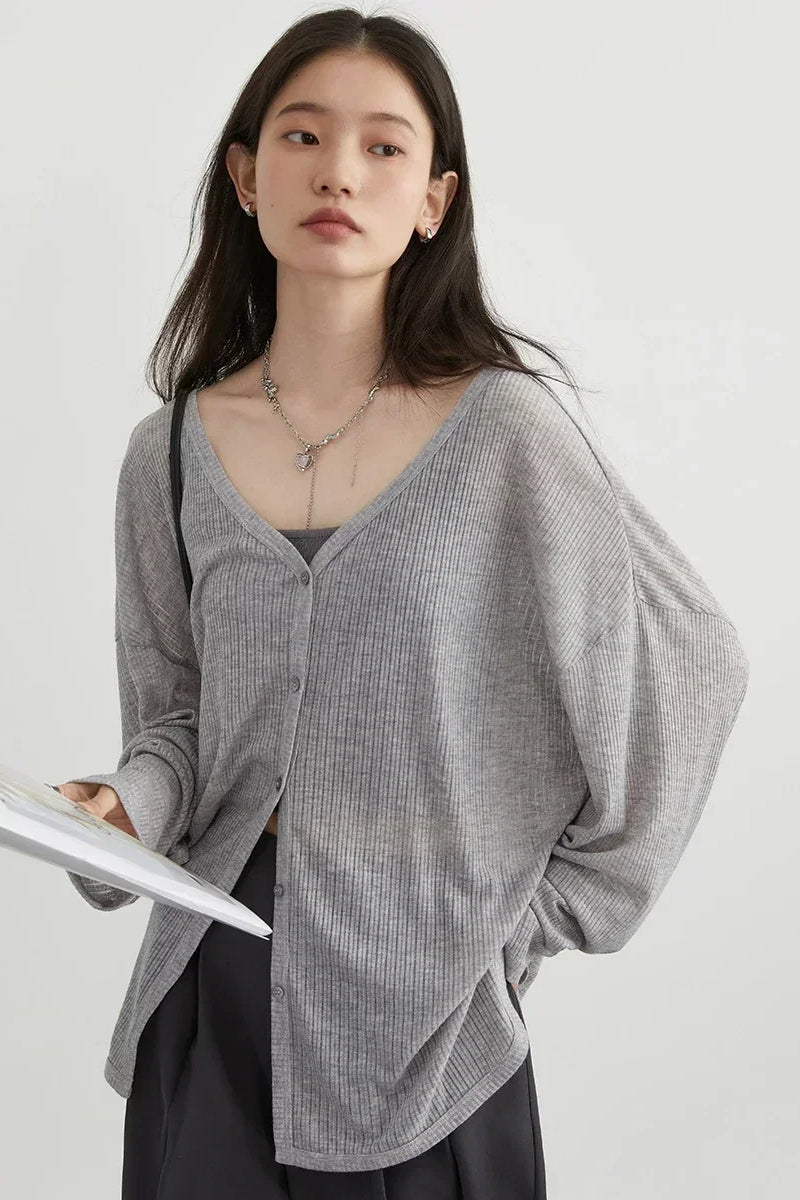 Lightweight V-Neck Knit Cardigan Main image