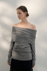 Chic Off Shoulder Slim Knit Top