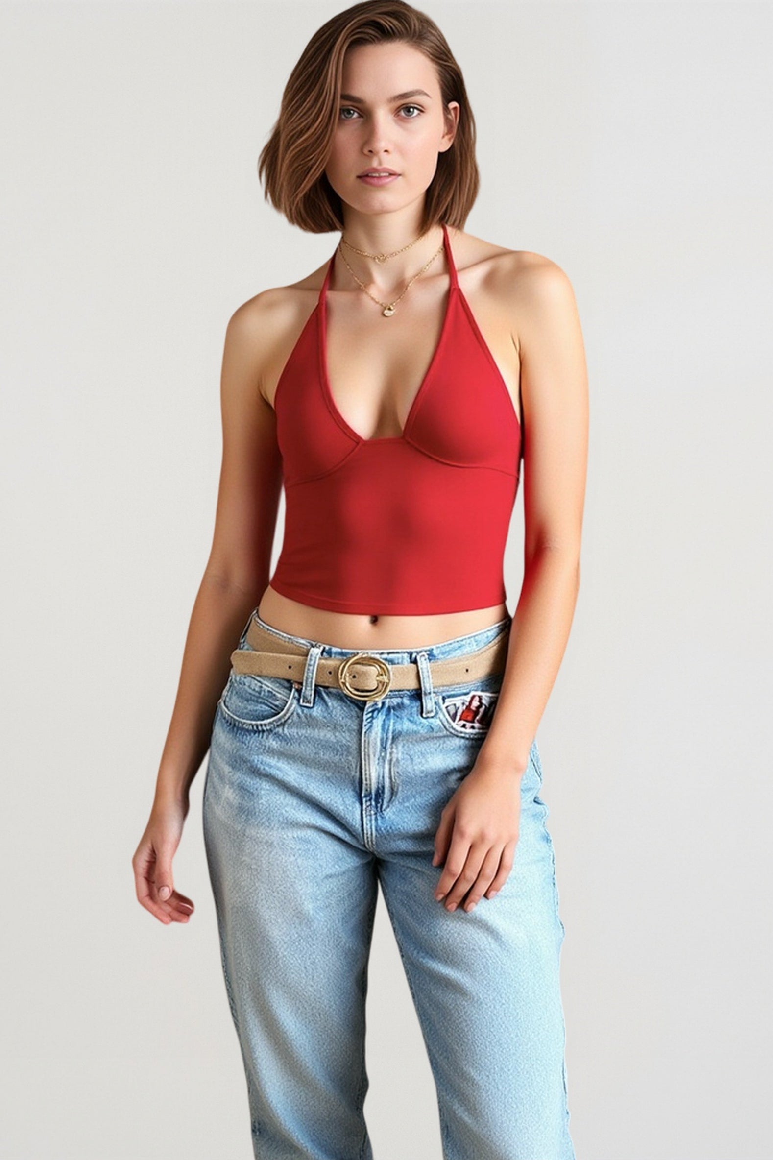 V Neck Halter Cami Top Main image