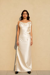 Cami Backless  Maxi Silk Dress