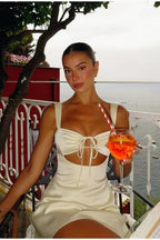 Sheer Tie Detail Slip Dress
