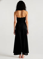 Solid Tube Cutout Sexy Vacation Dress