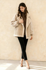 Harajuku Faux Leather Fur Patchwork Coat