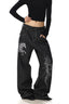Horse Print Vintage Wide Leg Streetwear Jeans