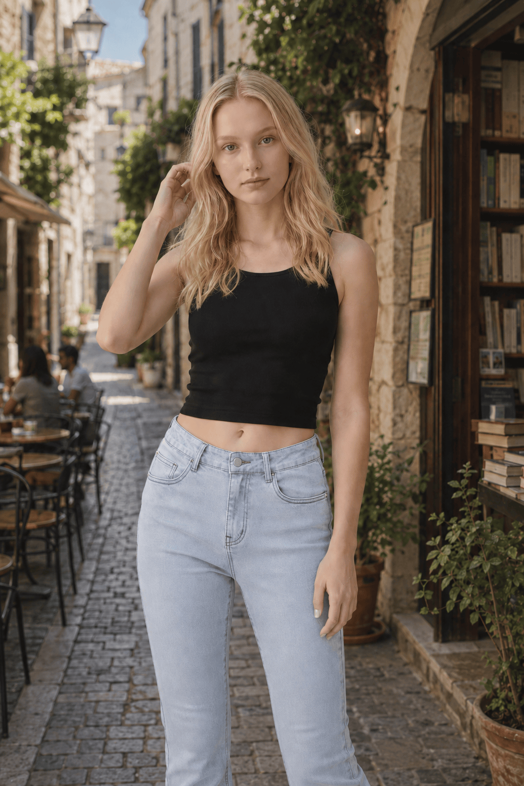 Chic High Waist Stretch Bootcut Jeans