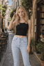 Chic High Waist Stretch Bootcut Jeans
