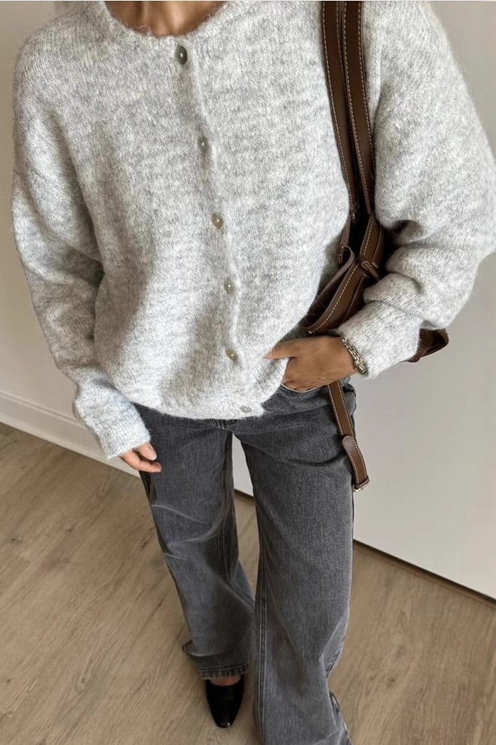 Soft Wool Shell Button Cardigan Main image