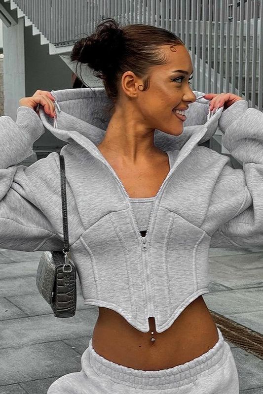 Casual Hooded Zipper Hoodie Main image