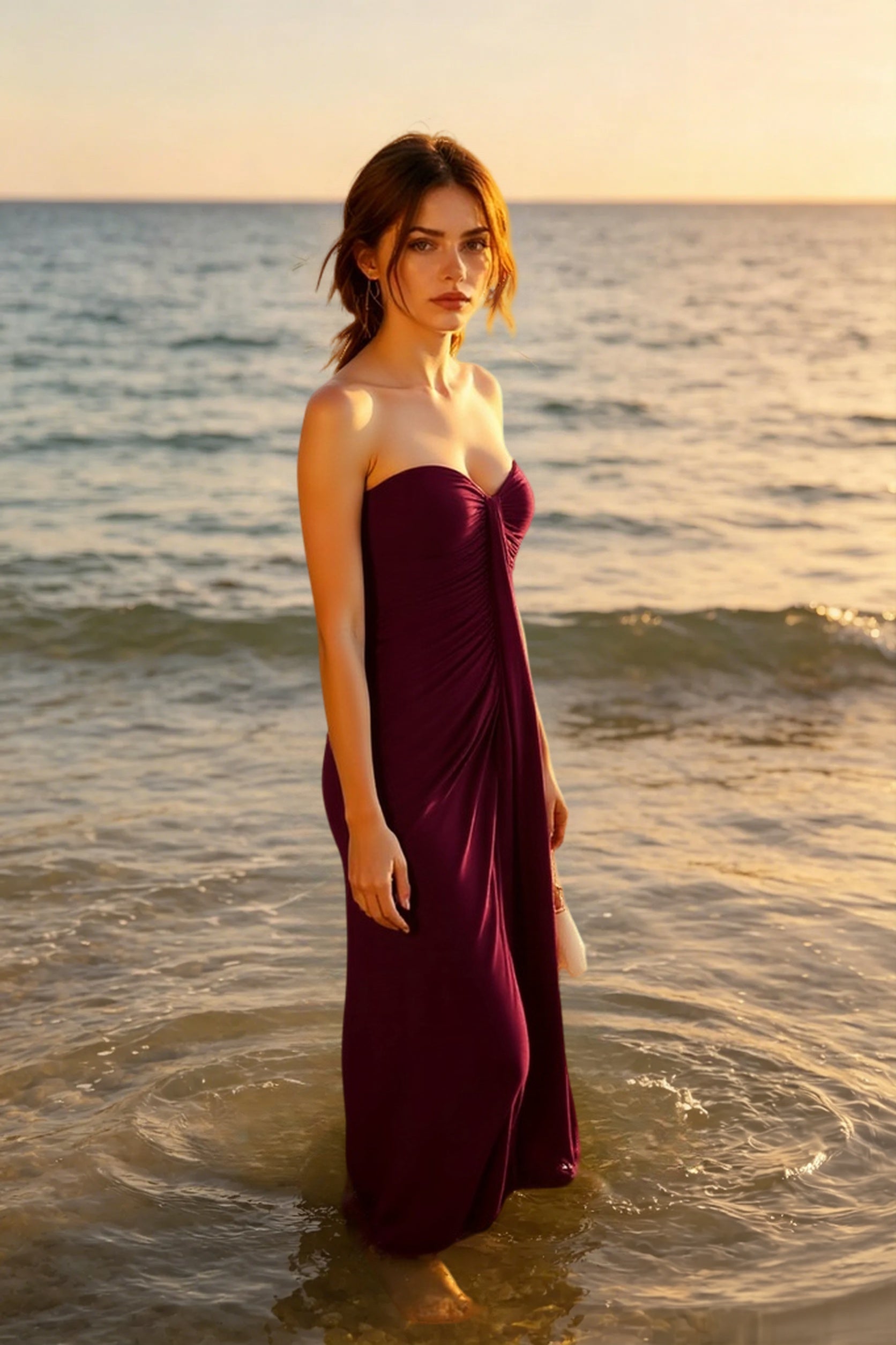 Elegant Ruched Party Dress Main image